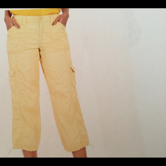 Style & Co. Pants - Style & Co - Women Yellow Cargo Capri Pants